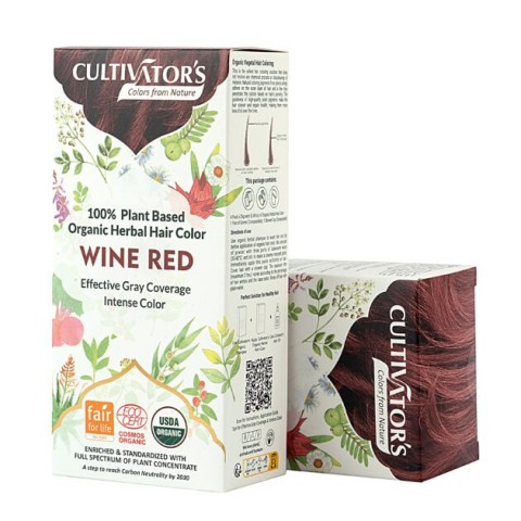 Taimne juuksevärv Wine Red, Cultivator's, 100g