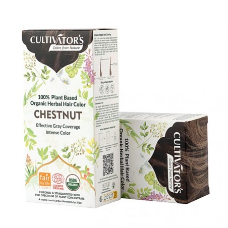 Растительная краска для волос Каштан Chestnut, Cultivator's, 100г