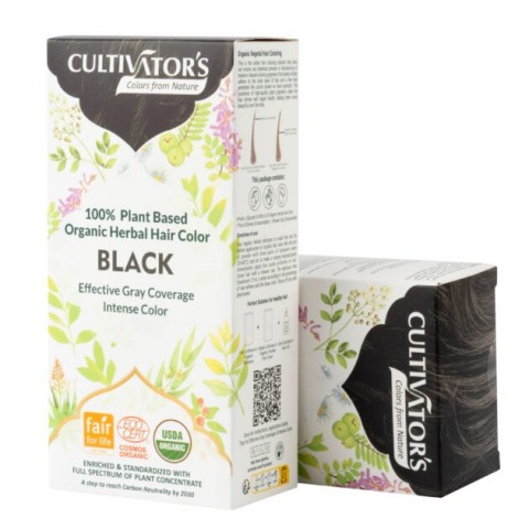 Taimne must juuksevärv Black, Cultivator's, 100g