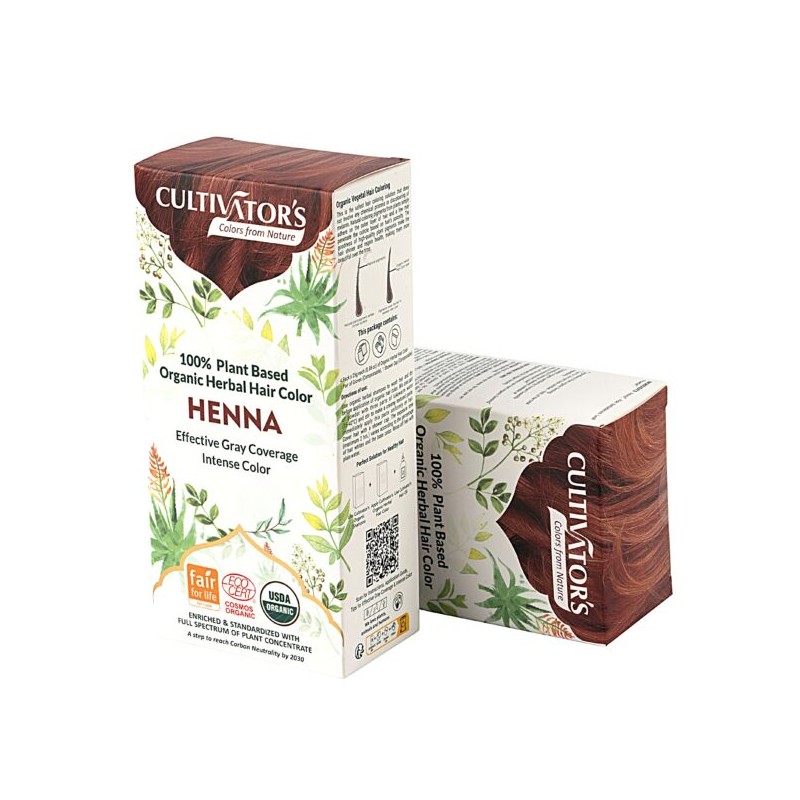 Растительная рыжая краска для волос Henna, Cultivator's, 100г