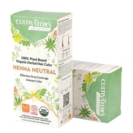 Taimne värvitu juuksevärv - palsam Neutral Henna, Cultivator's, 100g