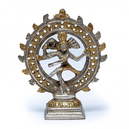 Shiva Nataraja messingist kuju, kahes värvitoonis, 15 cm