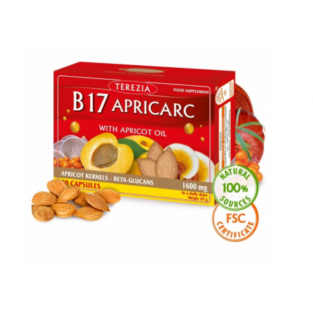 Vitamiin B17 Apricark aprikoosiõliga, Terezia, 60 kapslit