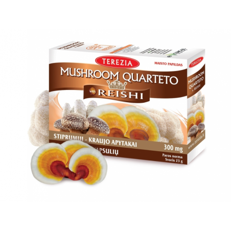 Mushroom Quartet with Reishi, Terezia, 60 capsules