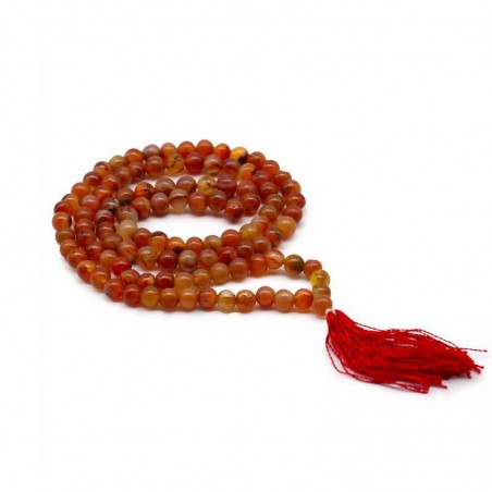 108 бусин Mala Carnelian