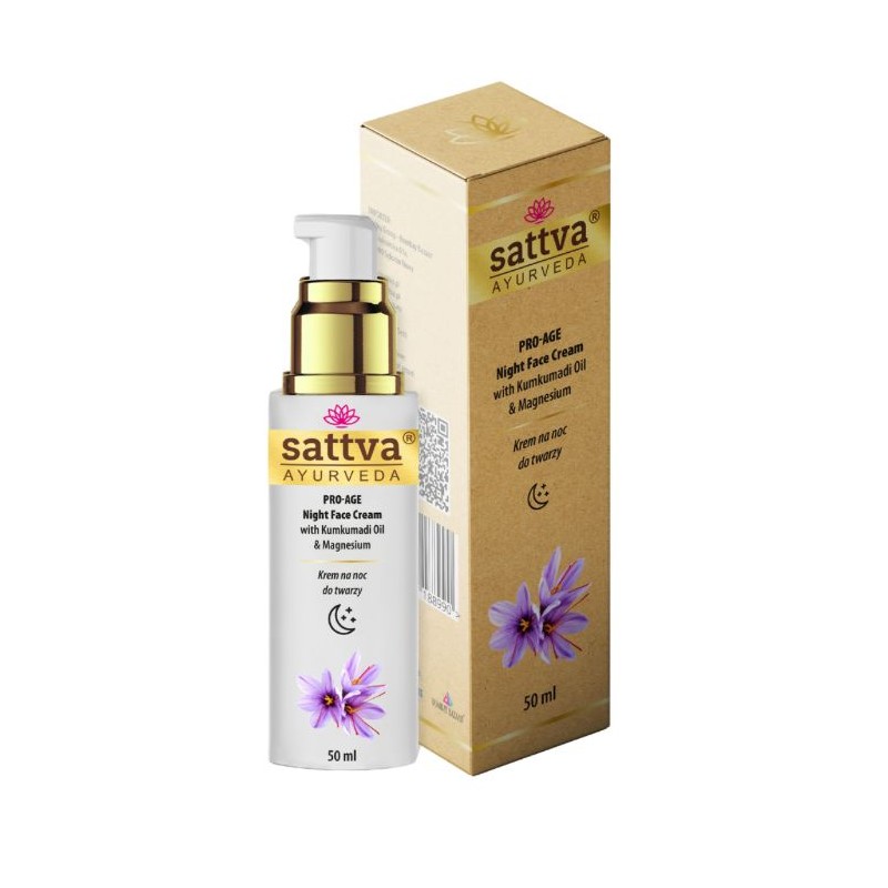 Pro Age Night Face Cream for mature skin, Sattva Ayurveda, 50ml