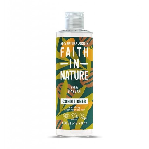 Hair conditioner with shea butter and argan oil, Faith In Nature, 400ml