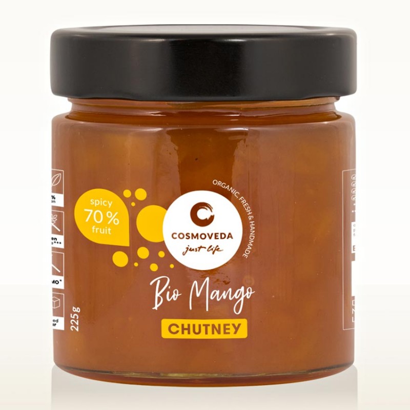 Mango chutney, mahepõllumajanduslik, Cosmoveda, 225g