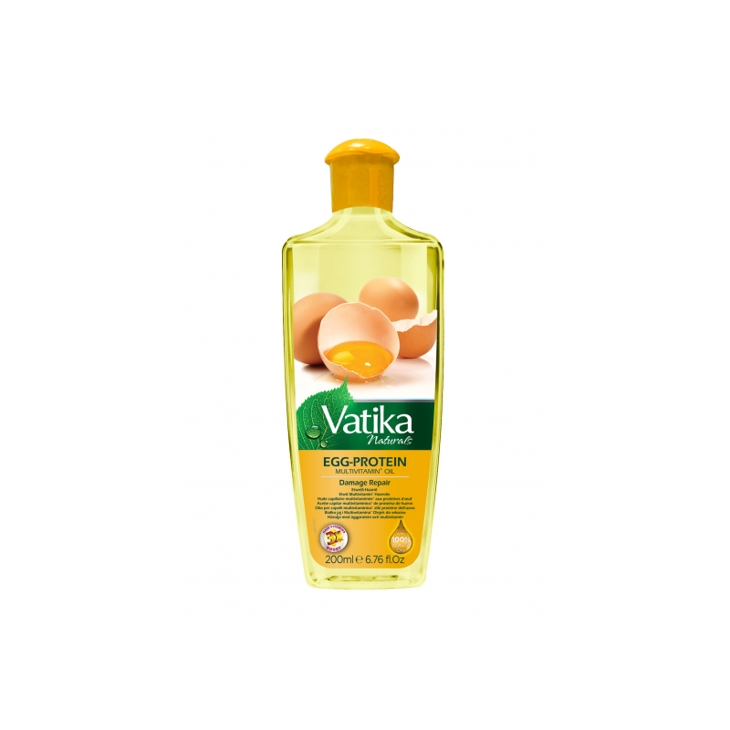 Parandav õli kahjustatud juustele Egg Protein, Dabur Vatika, 200 ml