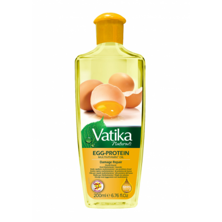 Parandav õli kahjustatud juustele Egg Protein, Dabur Vatika, 200 ml