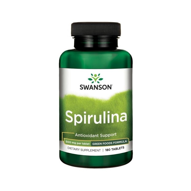 Spirulina, Swanson, 500 mg, 180 tablets