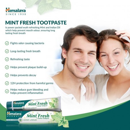 Herbal toothpaste Mint Freshness Gum Expert, Himalaya, 75ml