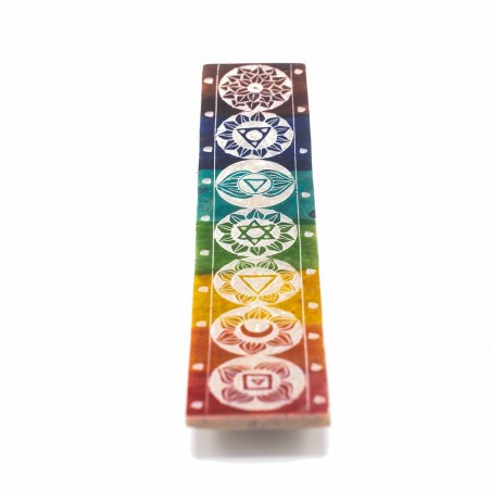 Soapstone incense holder Seven Chakra 26x5cm