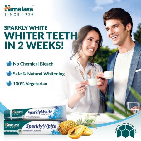 Valgendav hambapasta Sparkly White Gum Expert, Himalaya, 75ml