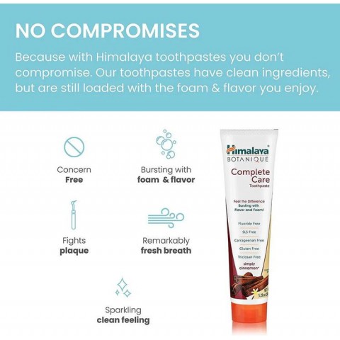 Whitening toothpaste Simply Cinnamon Complete Care Botanique, Himalaya, 150g