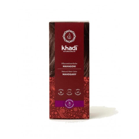 Mahagonipunane taimne punakaspruun juuksevärv, Khadi Naturprodukte, 100g
