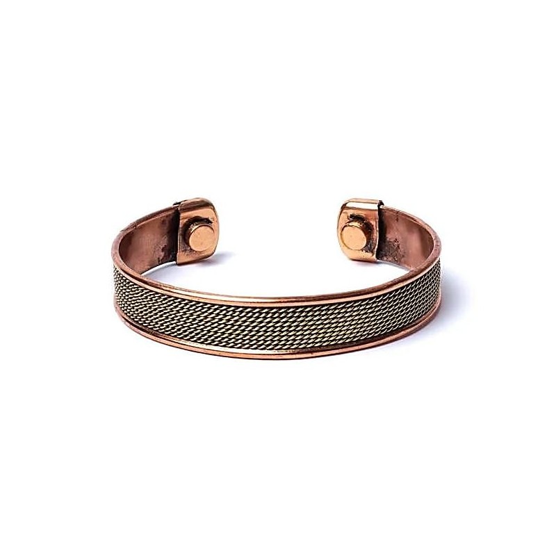 Magnetic copper bracelet Rope motif
