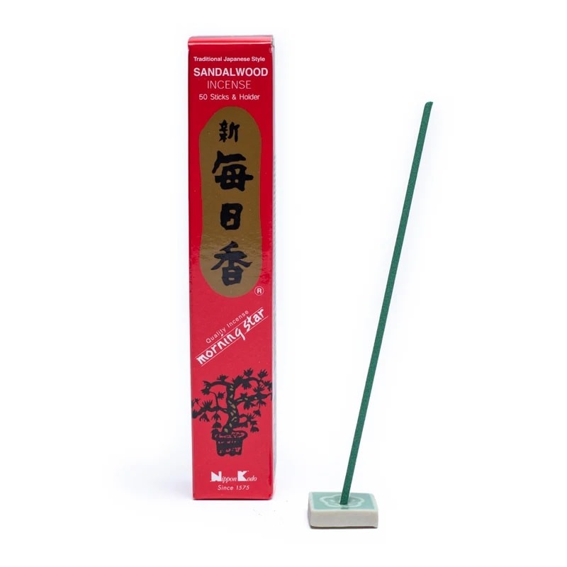 Traditional Japanese incense sticks Sandalwood, Morning Star, 50 sticks