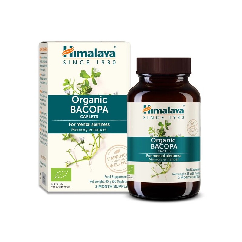 Bacopa Organic, Himalaya, 60 tabletti