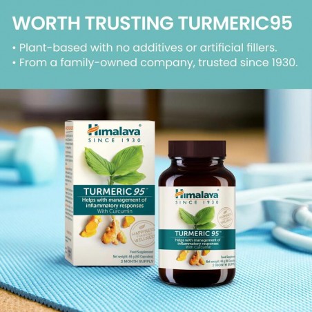 Turmeric 95 Organic, Himalaya, 60 capsules