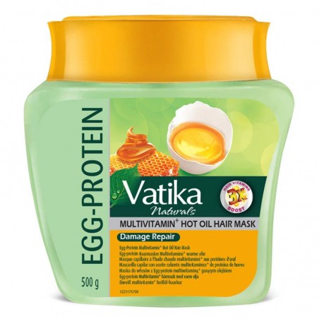 Маска для волос с яичным белком и горячим маслом Мультивитамин, Dabur  Vatika, 500 г