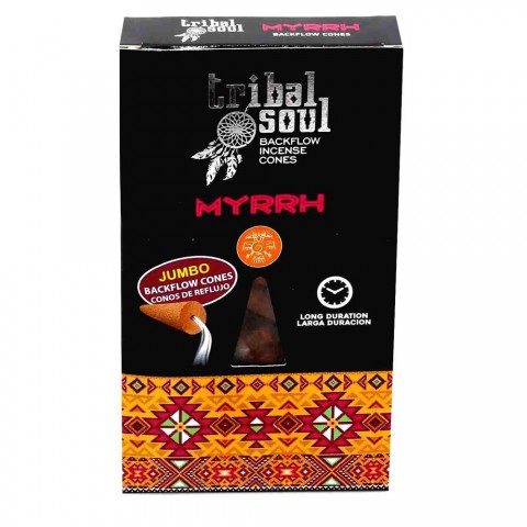 Reverse cone incense Myrrh Backflow, Tribal Soul, 15g