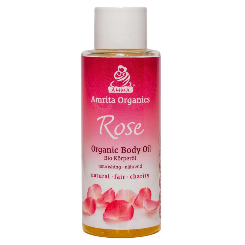 Niisutav kehaõli Rose, Amrita Organics, 100ml