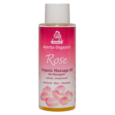 Rahustav massaažiõli roosi, Amrita Organics, 100ml