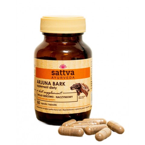 Пищевая добавка Арджуна, Sattva Ayurveda, 60 капсул