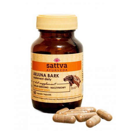 Пищевая добавка Арджуна, Sattva Ayurveda, 60 капсул