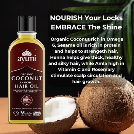 Coconut Enriched Hair Oil, Ayumi, 50ml