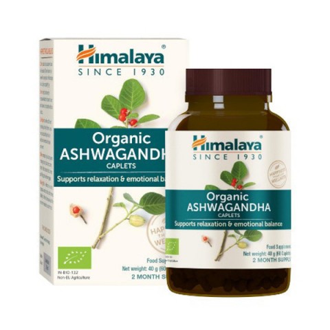 Toidulisand Ashwagandha Organic, Himalaya, 60 tabletti