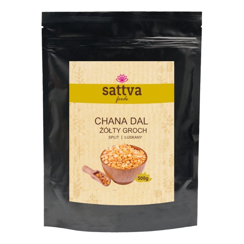 Chana Dal jagatud kikerherned, Sattva Foods, 500g