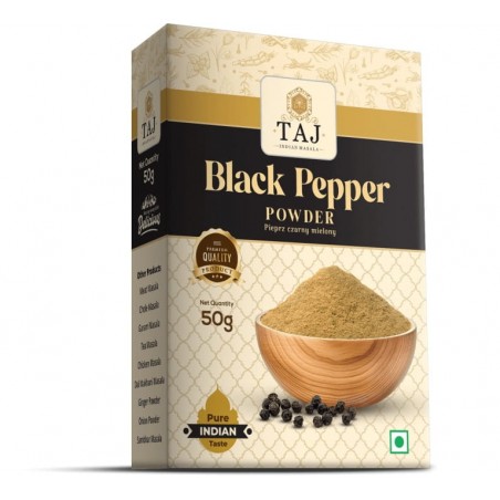 Black Pepper, whole, TAJ, 50g