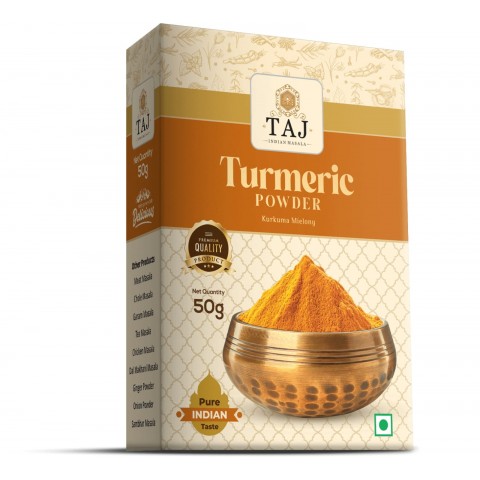 Kuivatatud jahvatatud kurkumi juur, TAJ, 50g