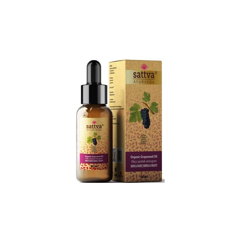 Grape seed oil, Sattva Ayurveda, 50ml