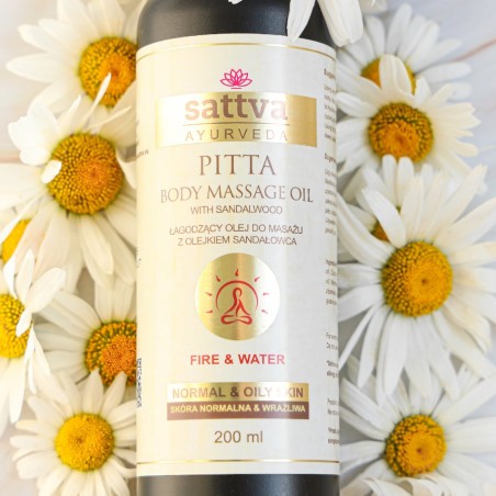 Massaažiõli tundlikule ja probleemsele nahale Pitta, Sattva Ayurveda, 200ml