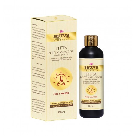 Massaažiõli tundlikule ja probleemsele nahale Pitta, Sattva Ayurveda, 200ml