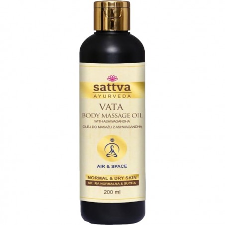 Massaažiõli kuivale ja küpsele nahale Vata, Sattva Ayurveda, 200ml