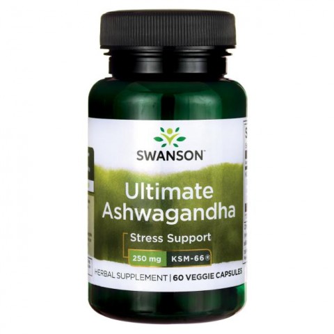 Ashwaganda KSM-66 ekstrakt, Swanson, 250mg, 60 kapslit