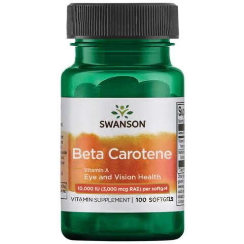 A-vitamiini beetakaroteen, Swanson, 3000mcg, 100 kapslit