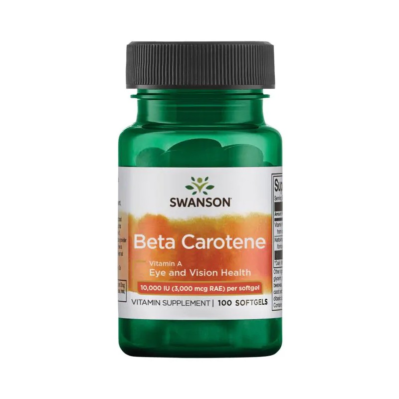 A-vitamiini beetakaroteen, Swanson, 3000mcg, 100 kapslit A-vitamiini beetakaroteen, Swanson, 3000mcg, 100 kapslit