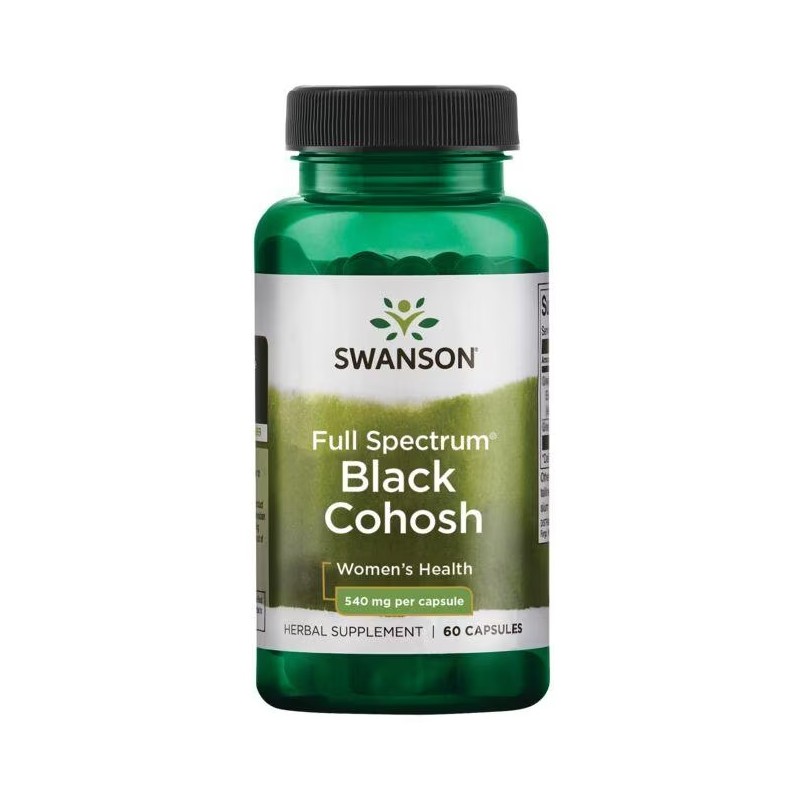 Täieliku spektriga Black Cohosh, Swanson, 540mg, 60 kapslit Täieliku spektriga Black Cohosh, Swanson, 540mg, 60 kapslit