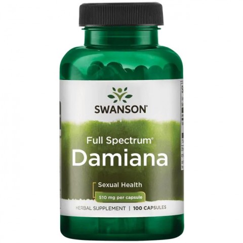 Damiana lehed Turnera Diffusa, Swanson, 510mg, 100 kapslit