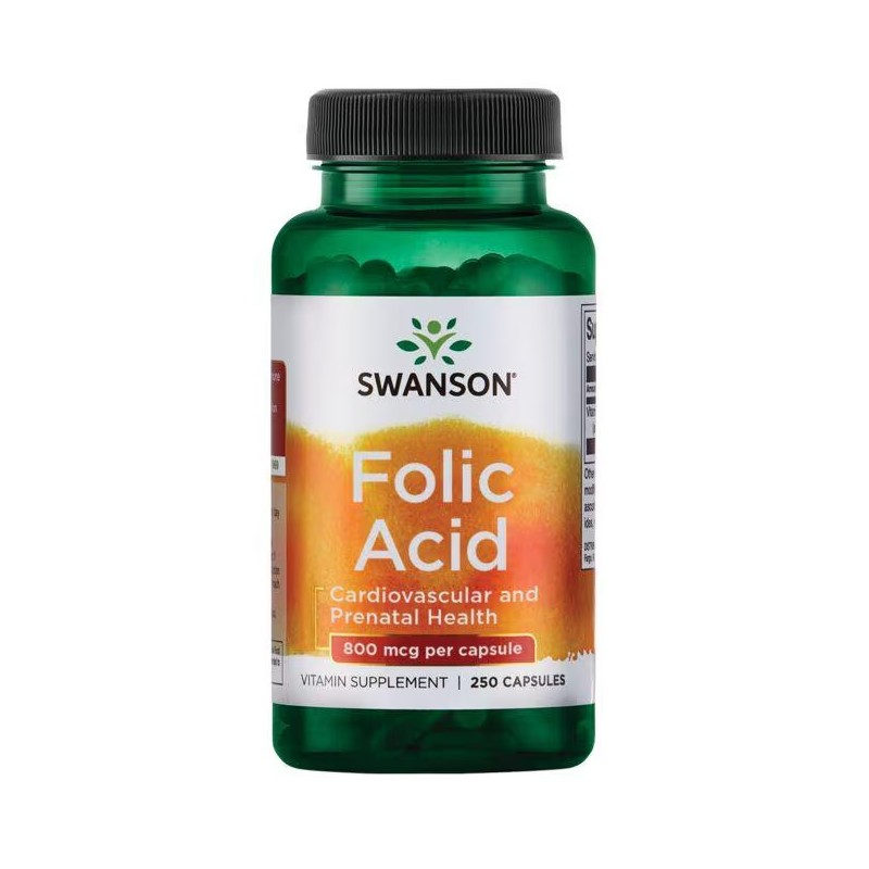 Foolhape, Swanson, 800mcg, 250 kapslit Foolhape, Swanson, 800mcg, 250 kapslit