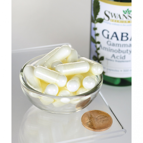 Gamma-amino butyric acid GABA, Swanson, 500mg, 100 capsules