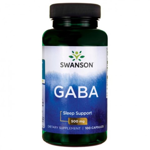 Gamma-amino butyric acid GABA, Swanson, 500mg, 100 capsules