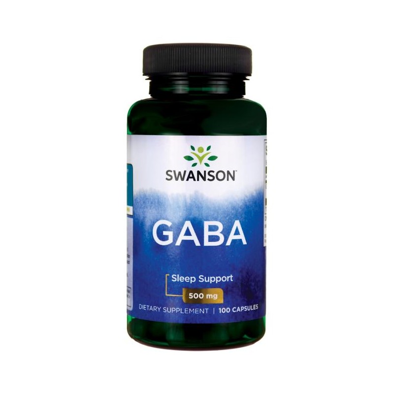 Gamma-amino butyric acid GABA, Swanson, 500mg, 100 capsules Gamma-amino butyric acid GABA, Swanson, 500mg, 100 capsules