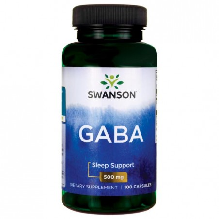 Gamma-amino butyric acid GABA, Swanson, 500mg, 100 capsules