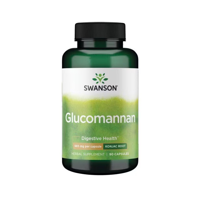 Glükomannaan, Swanson, 665mg, 90 kapslit Glükomannaan, Swanson, 665mg, 90 kapslit
